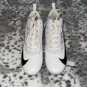 Nike White and Black Lacrosse Cleats- Like New! Mens 12.5